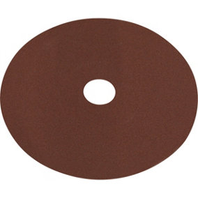 25 PACK 115mm Fibre Backed Sanding Discs - 120 Grit Aluminium Oxide Round Sheet