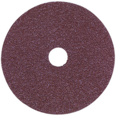 25 PACK - 115mm Fibre Backed Sanding Discs - 36 Grit Aluminium Oxide Round Sheet