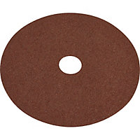 25 PACK 115mm Fibre Backed Sanding Discs - 40 Grit Aluminium Oxide Round Sheet
