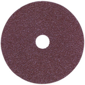 25 PACK - 115mm Fibre Backed Sanding Discs - 50 Grit Aluminium Oxide Round Sheet