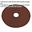25 PACK 125mm Fibre Backed Sanding Discs - 120 Grit Aluminium Oxide Round Sheet