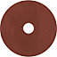 25 PACK 125mm Fibre Backed Sanding Discs - 60 Grit Aluminium Oxide Round Sheet