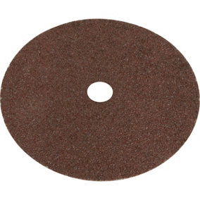 25 PACK 175mm Fibre Backed Sanding Discs - 24 Grit Aluminium Oxide Round Sheet