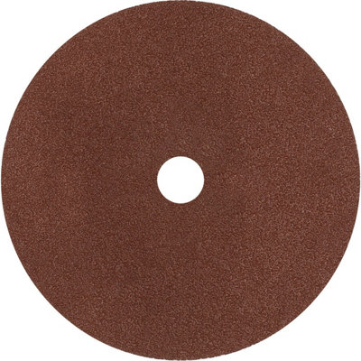 25 PACK 175mm Fibre Backed Sanding Discs - 40 Grit Aluminium Oxide Round Sheet - 3