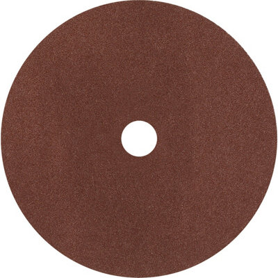 25 PACK 175mm Fibre Backed Sanding Discs - 60 Grit Aluminium Oxide Round Sheet - 3