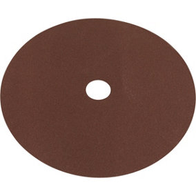 25 PACK 175mm Fibre Backed Sanding Discs - 80 Grit Aluminium Oxide Round Sheet