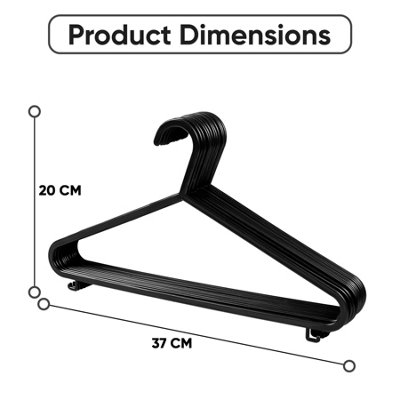 25 Pack Adult Plastic Coat Hangers - 4