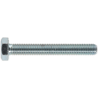 25 Pack M10 x 75mm Grade 8.8 Zinc Setscrews - Fully Threaded DIN 933
