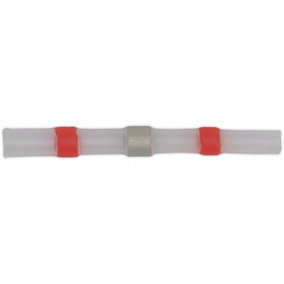 25 PACK Red Heat Shrink Solder Butt Connector Terminal - 22 to 18 AWG Cable