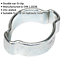 25 PACK Zinc Plated Double Ear O-Clip - 11mm to 13mm Diameter - Hose Pipe Fixing