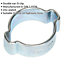 25 PACK Zinc Plated Double Ear O-Clip - 13mm to 15mm Diameter - Hose Pipe Fixing