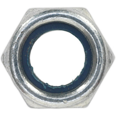 25 PACK - Zinc Plated Nylon Locknut Bolt - 2mm Pitch - M14 - DIN 982 - Metric