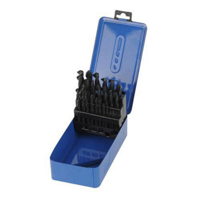 25 Piece 1mm 13mm HSS Jobber Drill Bit Set 0.5mm Increment Metal Plastic Wood