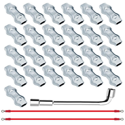 25 Piece M5 Polyethylene Rope Connector Splice Kit with Galvanised ...