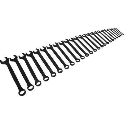 25-Piece Premium Slim Handled Combination Spanner Set with 15-Degree Offset