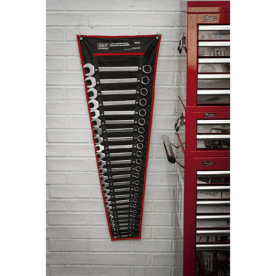 25-Piece Slim Handled Combination Spanner Set - Metric Wrench Set with 12 Point Design