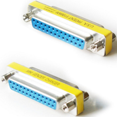 25 WAY RS232 Female To Socket Adapter Coupler Serial Pin Data Converter ...