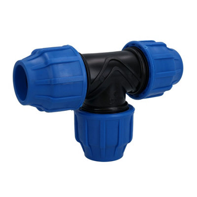2x 25mm Pipe T-Connector For Cooling Water Hose - Reduction Tube Connector
