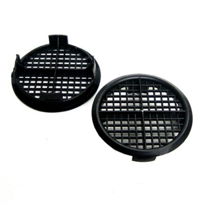 25 x Black Plastic 70mm Round Soffit Air Vents/Upvc Push Fit Eaves Disc Fascia