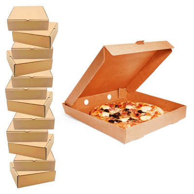 25 x Brown 12" (12.5 x 12.5 x 1.9") Cardboard Postal, Takeaways