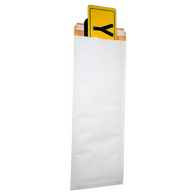 Number Plate Sized Padded Envelopes - 535x180mm Bubble Mailers With Gusset & Lip 10 thumbnail image