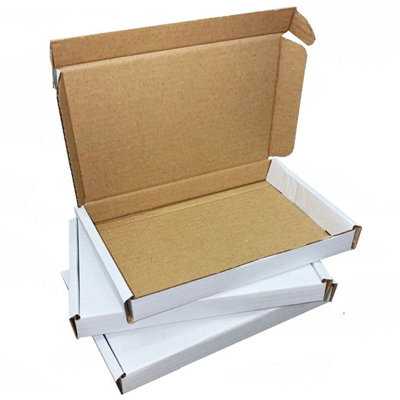 13.8" X 9.8" X 1" White Royal Mail Large Letter Cardboard Box Choose Quantity