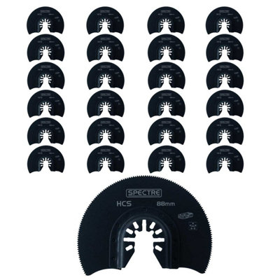25 x Oscillating HCS 88mm Round Segment Blade Multi Tool Saw Wood PVC Plastic