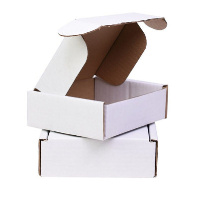 25 X White Postal Boxes 5.5 x 5 x 2 Inch 140 x 127 x 51 mm Single Wall ...