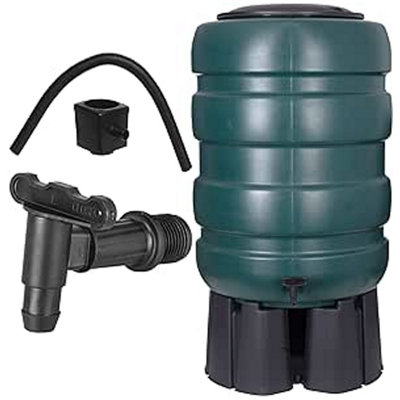 250 Litres Green Outdoor Water Butt Complete With Stand & Kit