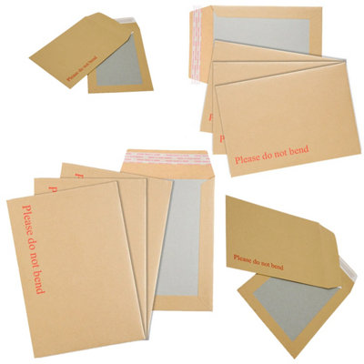 250 x Strong Manilla Brown Board Backed Envelopes C4