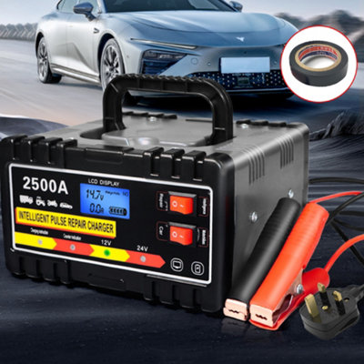 Intelligent Automatic Car Battery Charger 12/24V 30A Pulse Repair Maintainer TOP