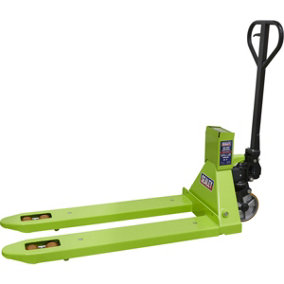 2500kg Heavy Duty Pallet Truck with Scales - 1185mm x 555mm Forks - LCD Display
