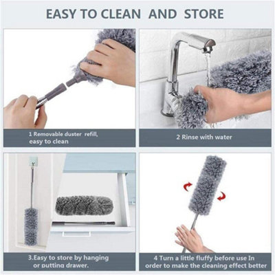 1PC Turkey Feather Duster Colorful Anti-static Plastic Handle