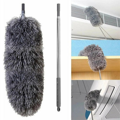 250cm Extendable Feather Duster Telescopic Magic Dust Brush Long Reach ...