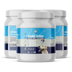 250g Plaque Attack 100% Natural Plaque, Tartar Remover For Dogs & Cats Teeth With Bad Breathe Rich in Vitamins and Omegas
