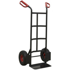 250kg Heavy Duty Sack Truck & 250mm SOLID PU Tyres - Deep Foot For Larger Boxes