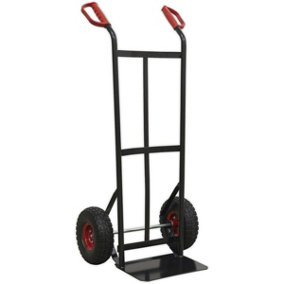 250kg Heavy Duty Sack Truck & 250mm SOLID PU Tyres - Deep Shelf For Larger Boxes