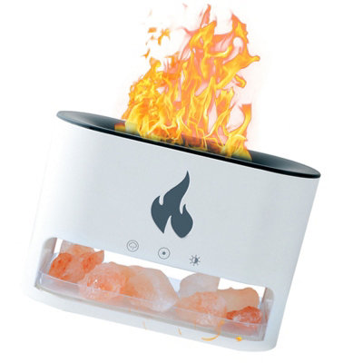 250ml USB Aromatherapy Diffuser with Auto Shutoff, Night Light and 4 Color Flame for Yoga and Office