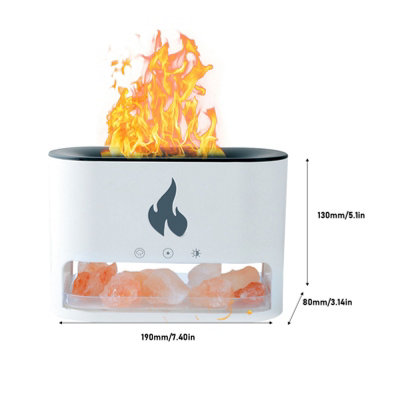 250ml USB Aromatherapy Diffuser with Auto Shutoff, Night Light and 4 Color Flame for Yoga and Office