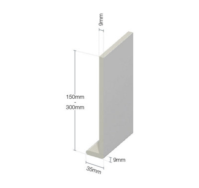 250mm Capping Board in White - 5m