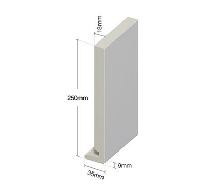 250mm Fascia Board in White - 5m