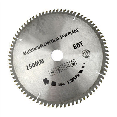 250mm x 30mm TCT Saw Blade 80T / Aluminium Circular Saw  With Reducer