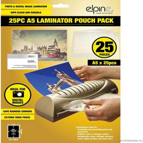 250PC A5 Laminating Pouches Set Micron Safe Digital Image Lamination Pouch