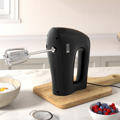 250W 5-Speed Electric Handheld Egg Beater Household Kitchen Mixer in Black