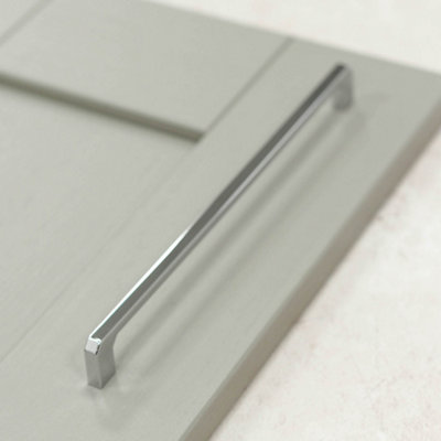 256mm Polished Chrome Cabinet Handle Slim Kitchen Bedroom Bathroom ...