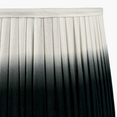 25cm Black Ombre Soft Pleated Tapered Lampshade