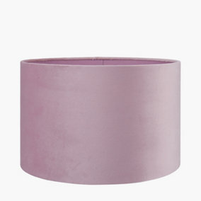 25cm Blush Velvet Cylinder Table Lampshade