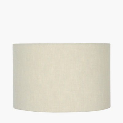 25cm Cream Self Lined Linen Drum Shade