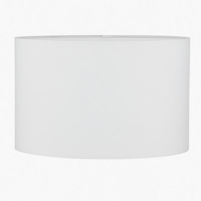 25cm Ivory Oval Poly Cotton Lampshade