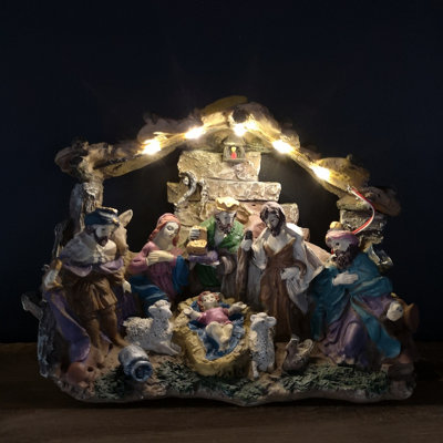 25cm LED Battery Operated Indoor Nativity Christmas Decoration